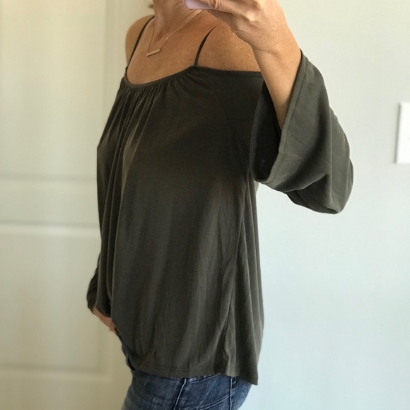 Bell Sleeve Cold Shoulder Top - Picture 3 of 5
